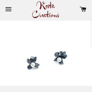 Kesta Creations Pearl and Silver Earrings